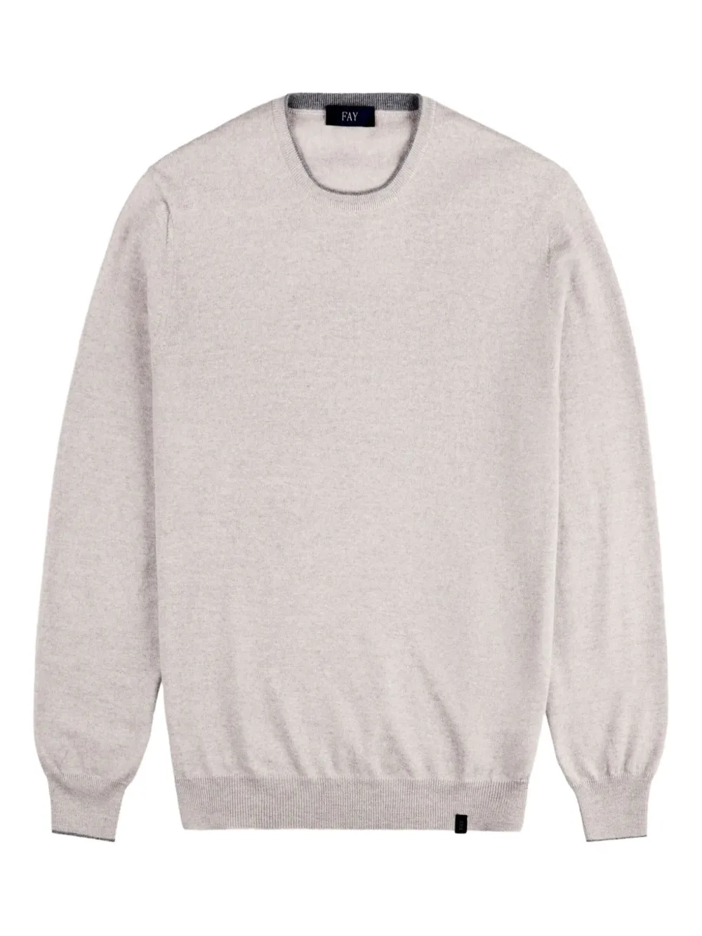 Fay elbow-patch crew-neck sweater | ألوان محايدة | Image 1
