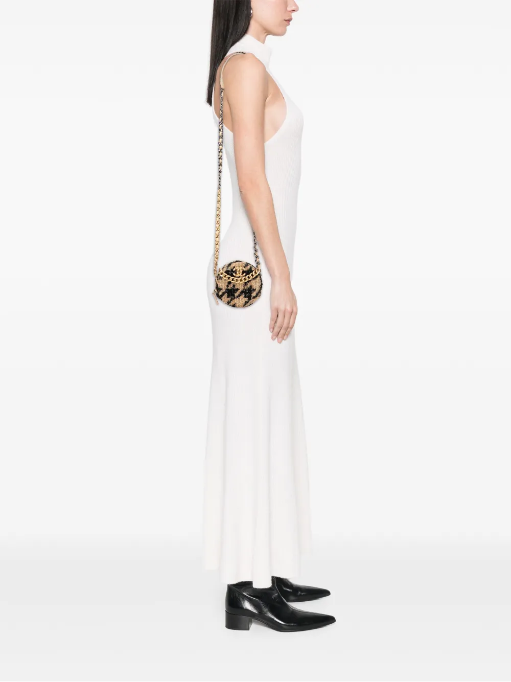 CHANEL Pre-Owned 2019 Tweed 19 Round Clutch with Chain and Coin Purse crossbody bag | Pre-Owned | Image 2