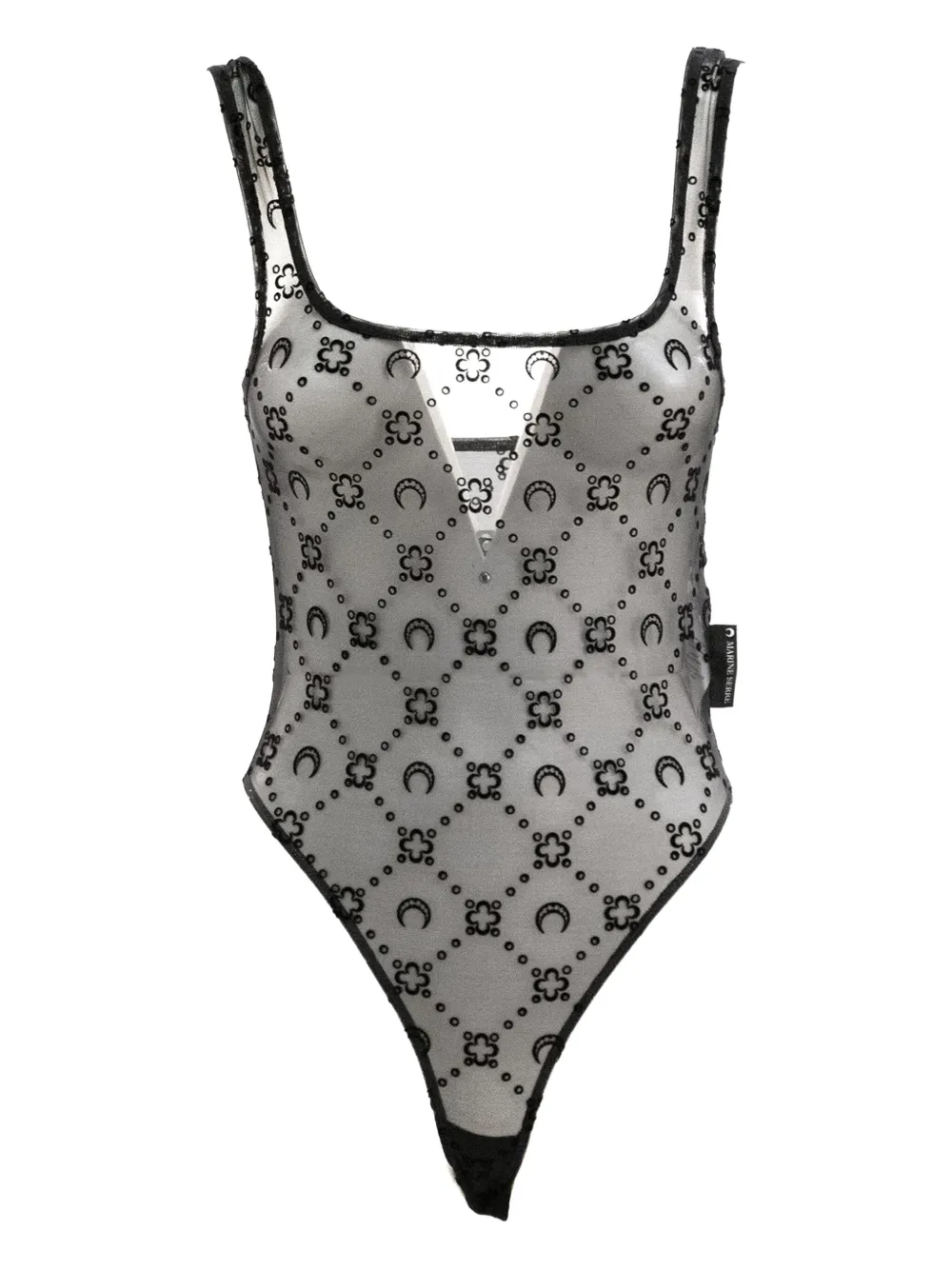 Marine Serre patterned top | Black | Image 1