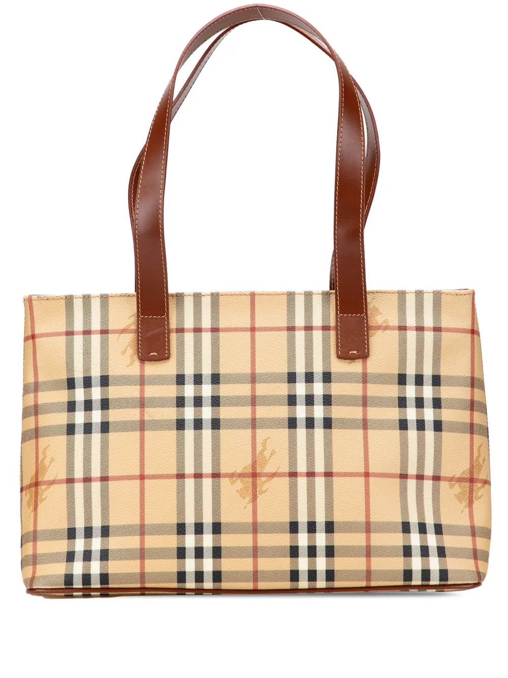 Burberry Pre-Owned 2000-2017 Haymarket Check Coated Canvas tote bag | Brown | Image 1