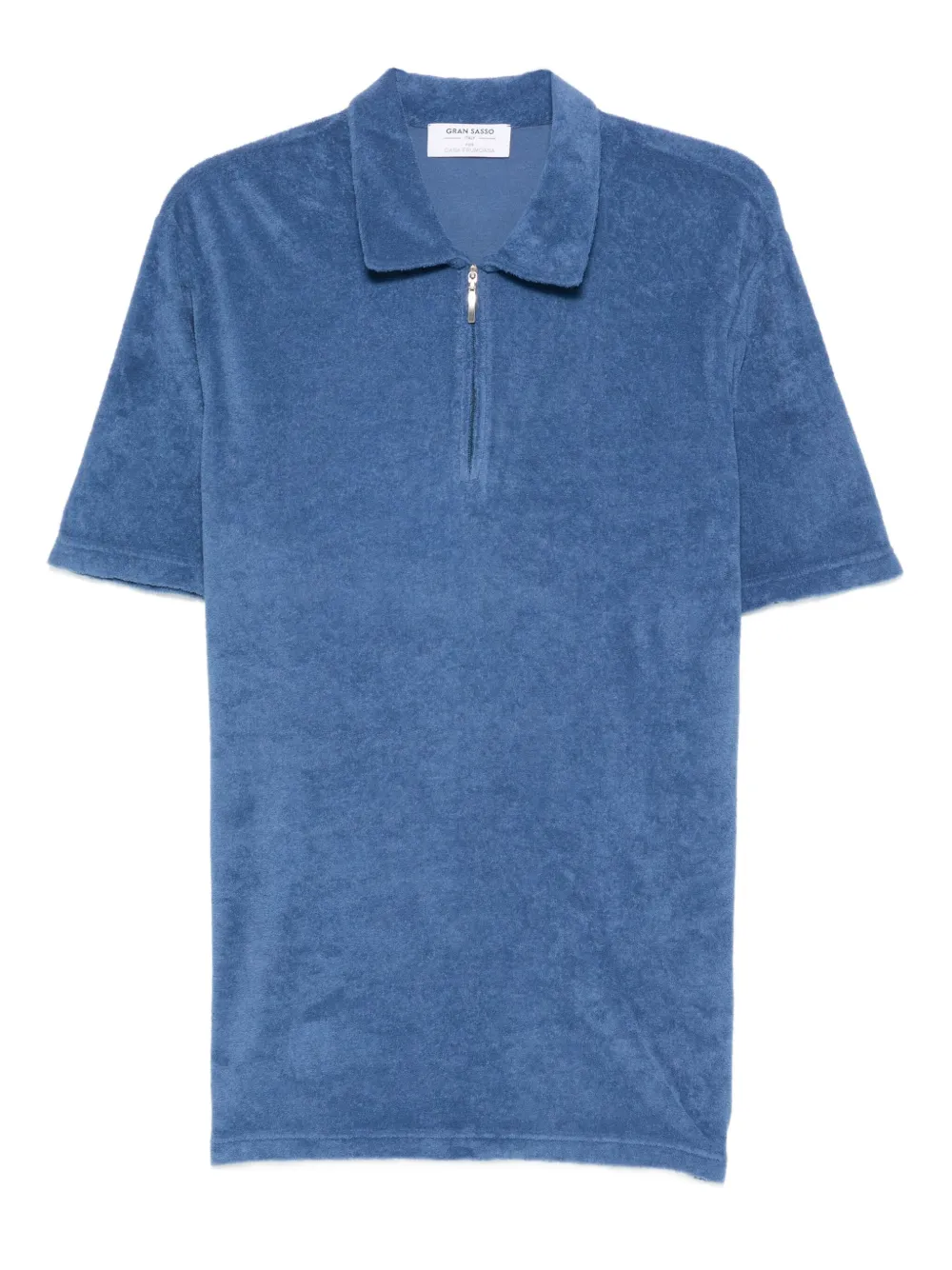 Gran Sasso zip-front polo shirt | Blue | Image 1