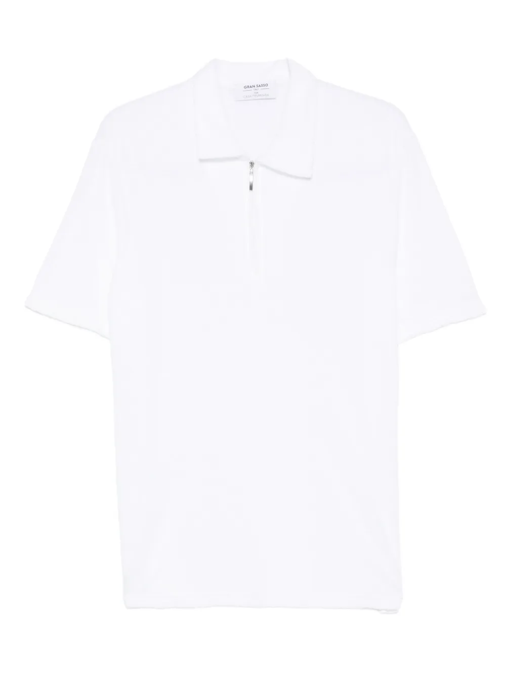 Gran Sasso zip-front polo shirt | White | Image 1