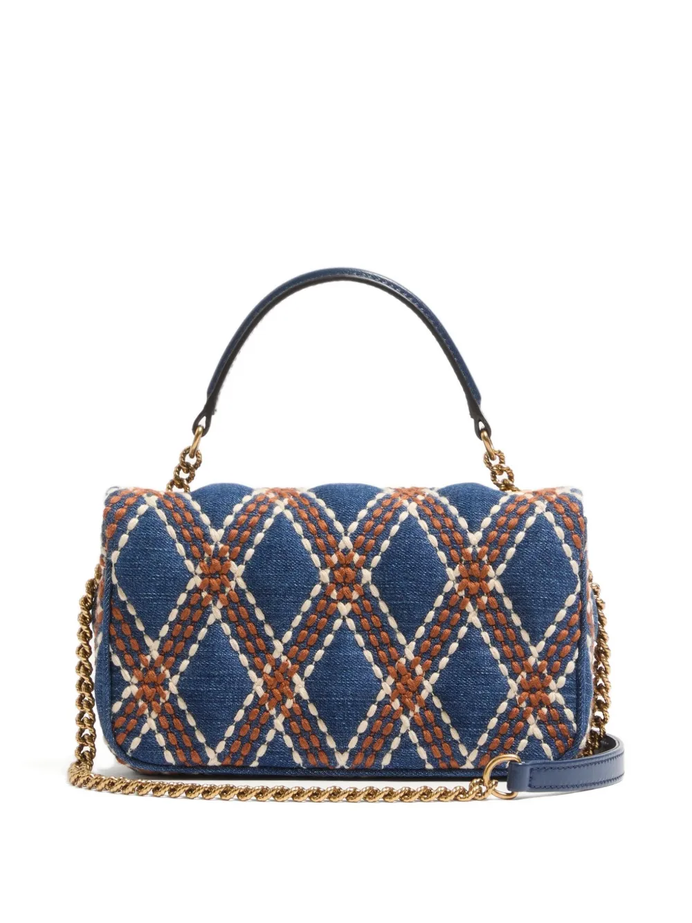 Valentino Garavani quilted shoulder bag - Blauw
