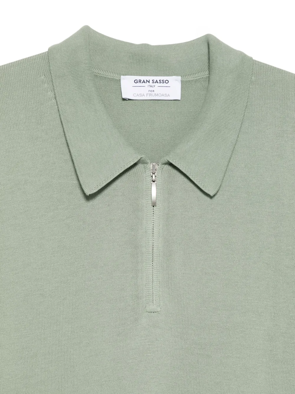  Gran Sasso Half-zip Polo Shirt - Green 