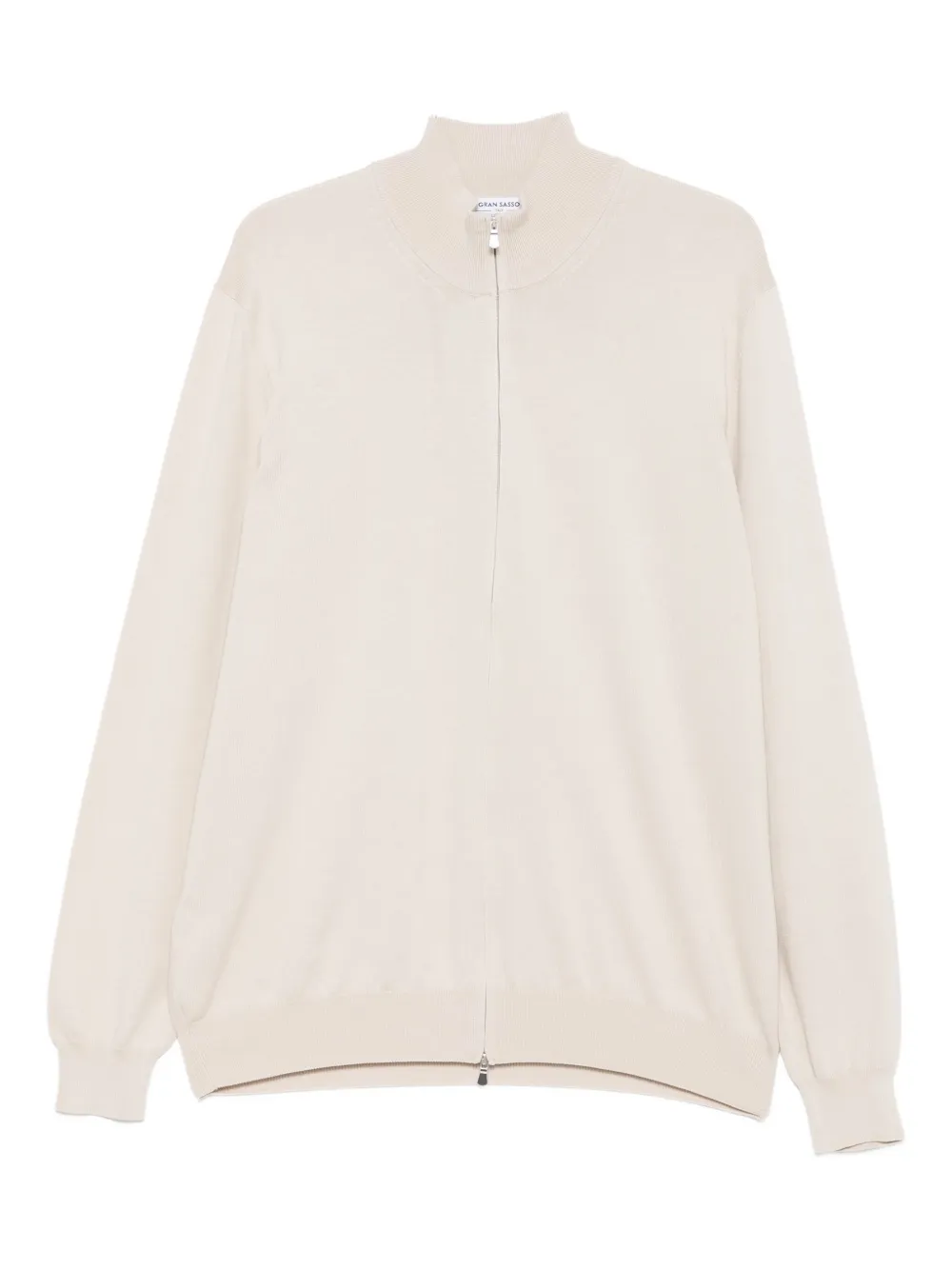Gran Sasso high-neck zip-front cardigan | Neutrals | Image 1