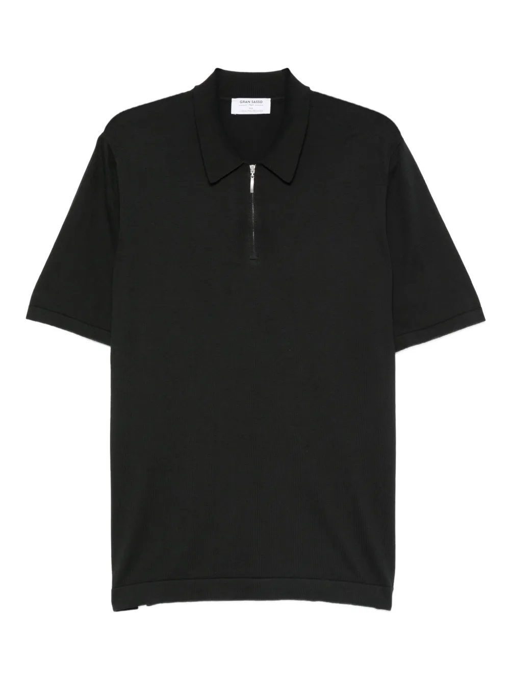 Gran Sasso half-zip polo shirt | Black | Image 1