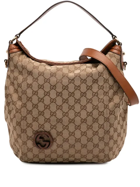 Gucci Pre-Owned 2016-2025 Medium GG Canvas Brick Lane Convertible Hobo satchel