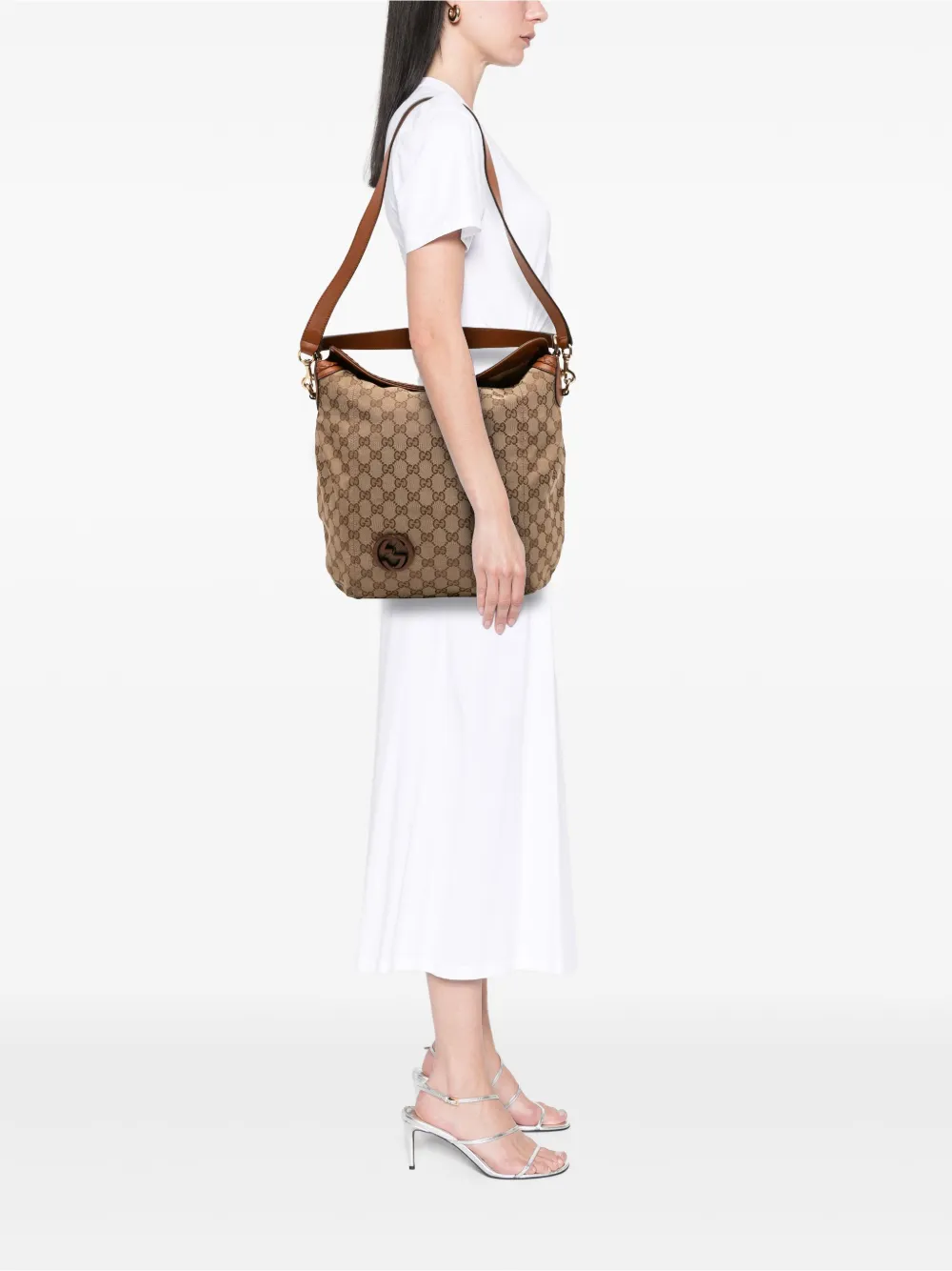 Gucci Pre-Owned 2016-2025 Medium GG Canvas Brick Lane Convertible Hobo satchel | Pre-Owned | Image 2