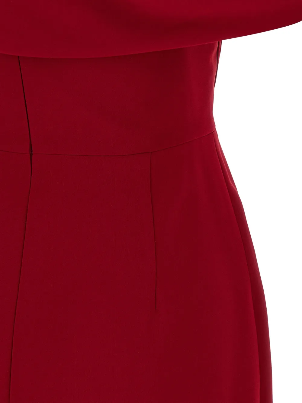 Carolina Herrera Off-shoulder Floor-length Draped Dress In Red
