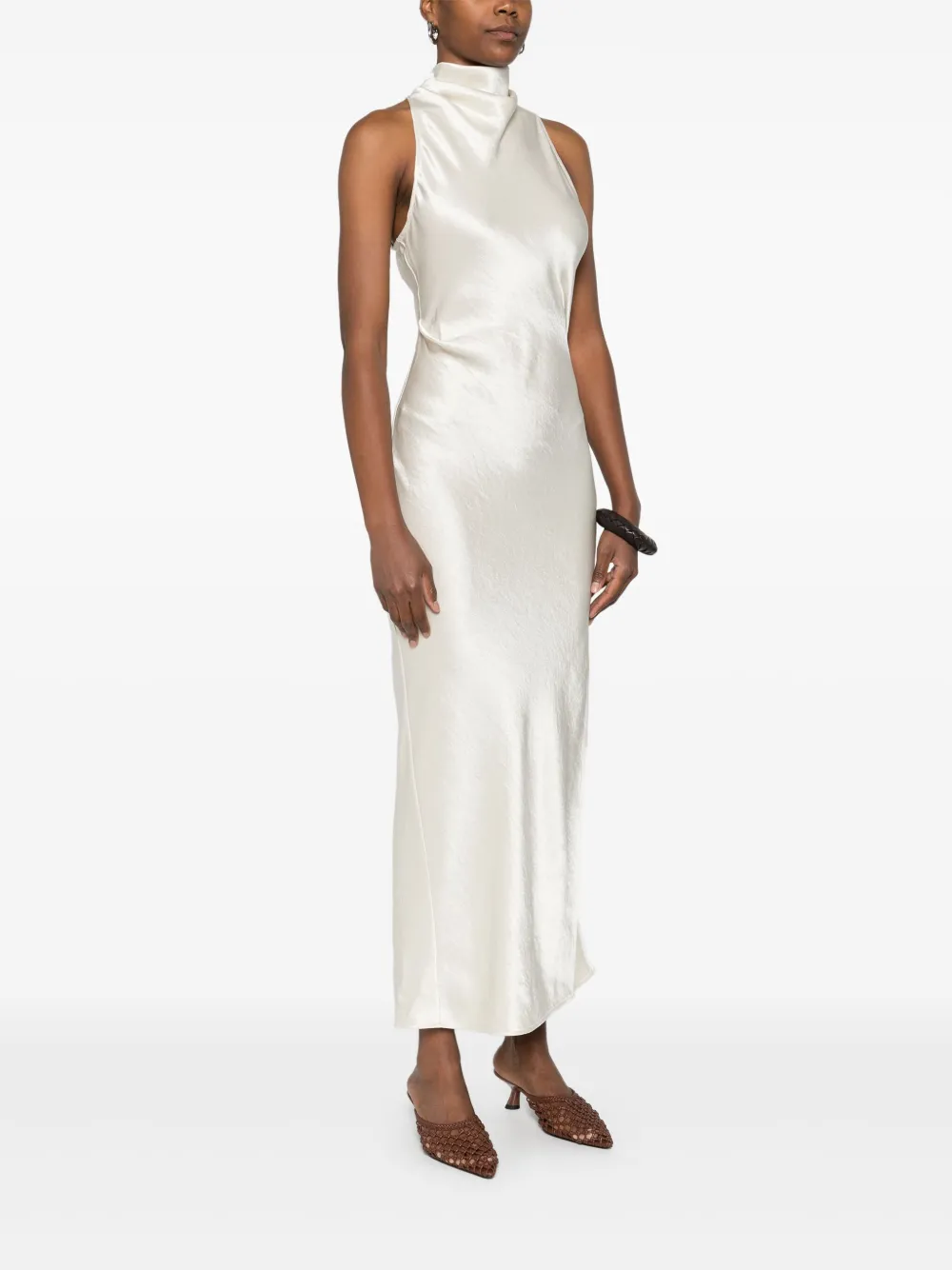 Nanushka High-neck Dress In White