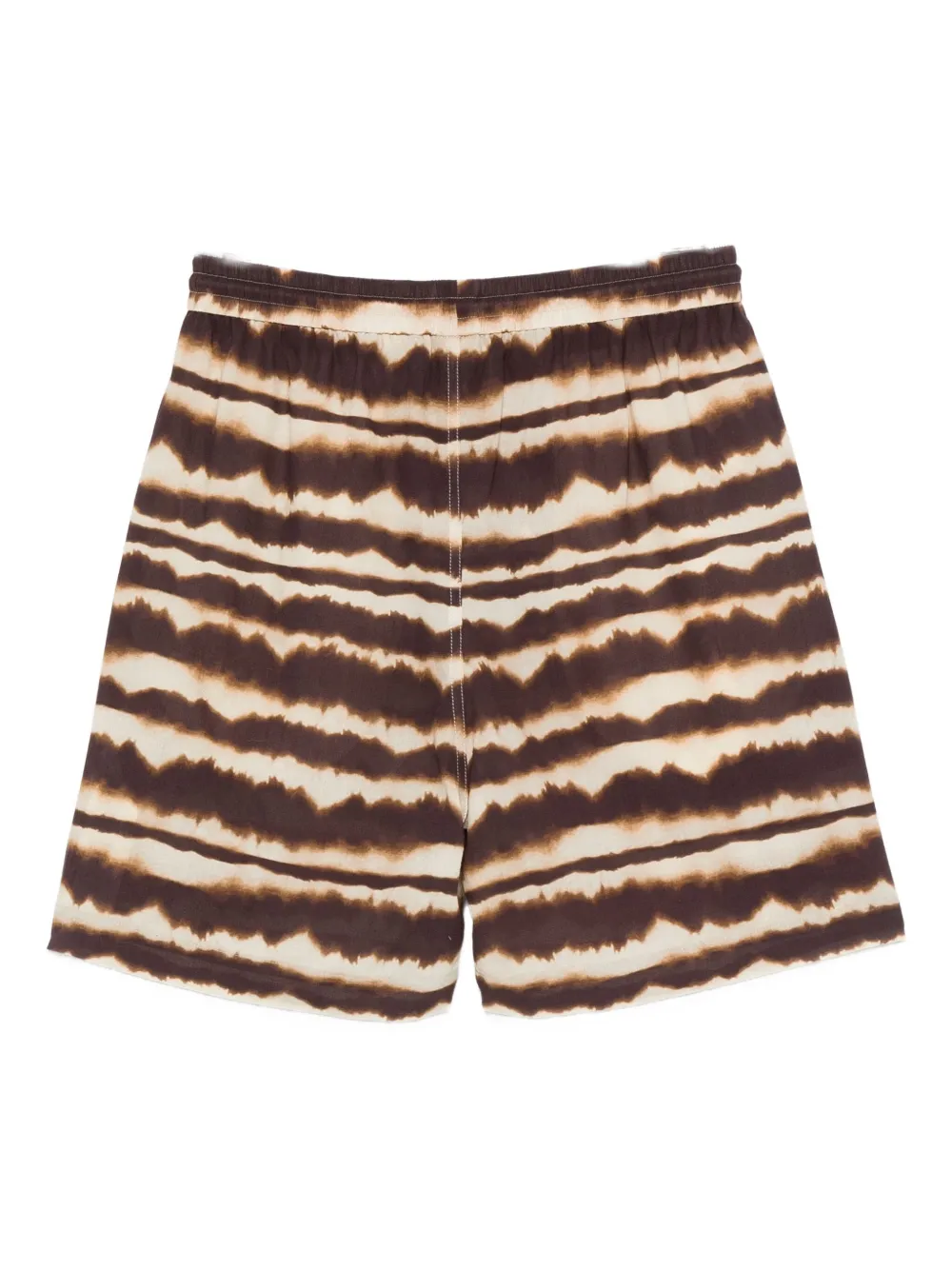 Nanushka Shorts met tie-dye streep - Bruin