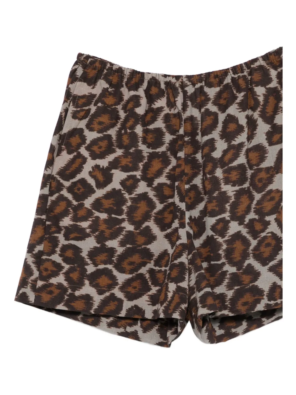 Nanushka Shorts met dierenprint Bruin