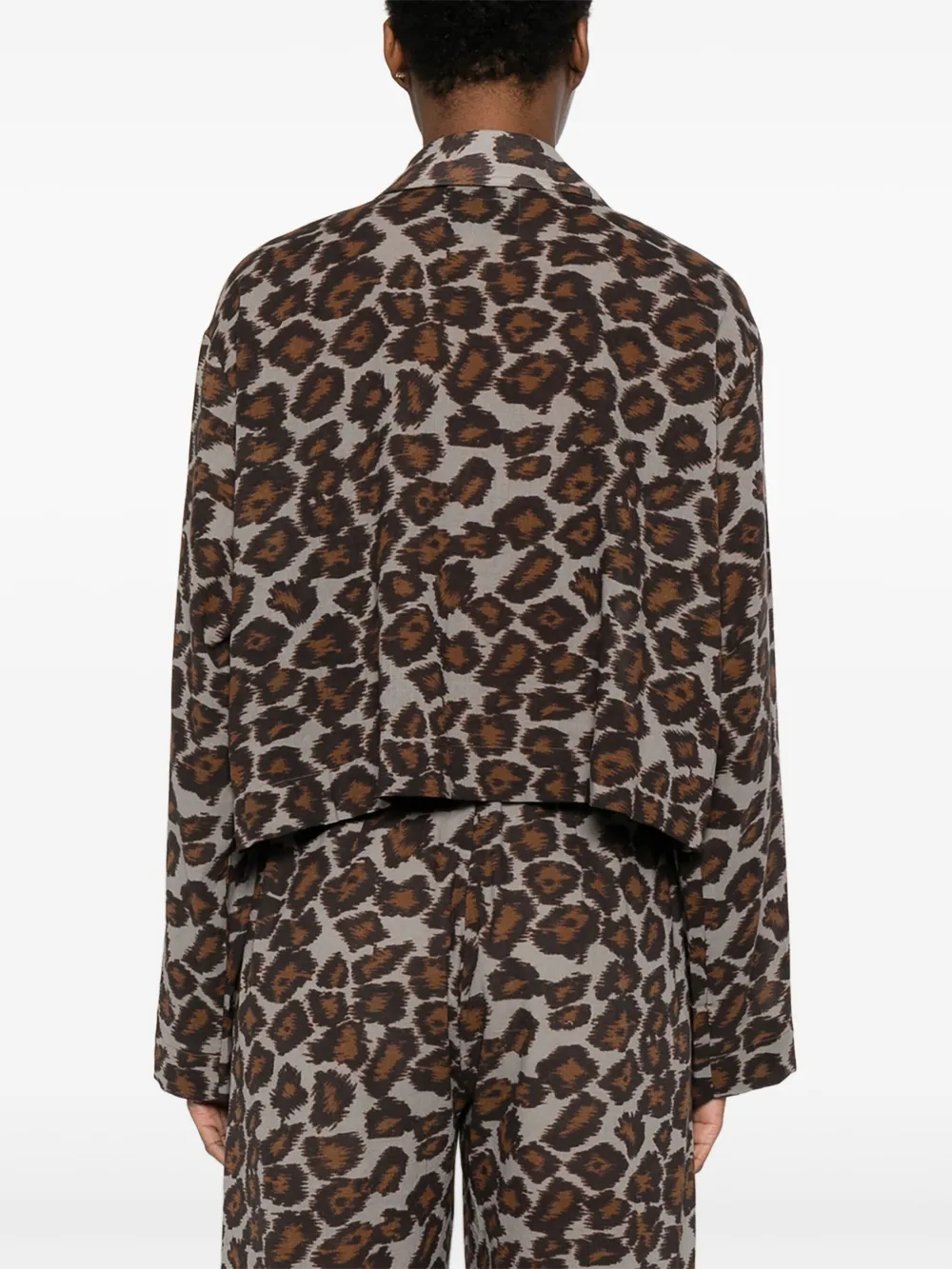 Nanushka blouse met dierenprint Bruin