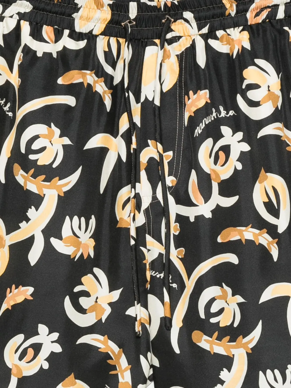 Nanushka Shorts met bloemenprint Zwart