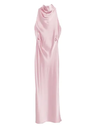 nanushka pink dress Artemiz - Mesh Jersey Midi Dress