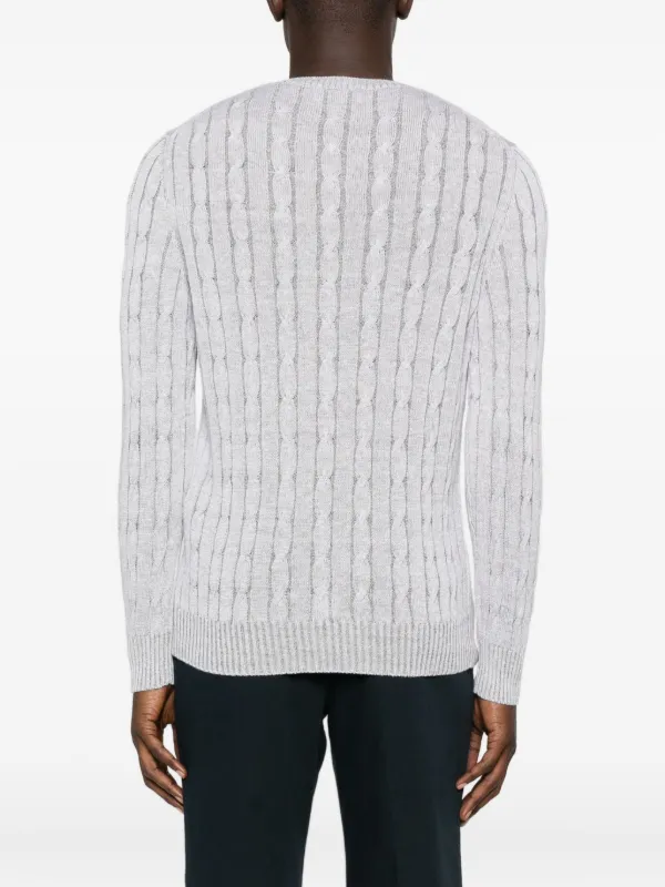 Gran Sasso ケーブルニット セーター | グレー | FARFETCH JP