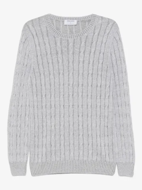 Gran Sasso cable-knit crew-neck sweater