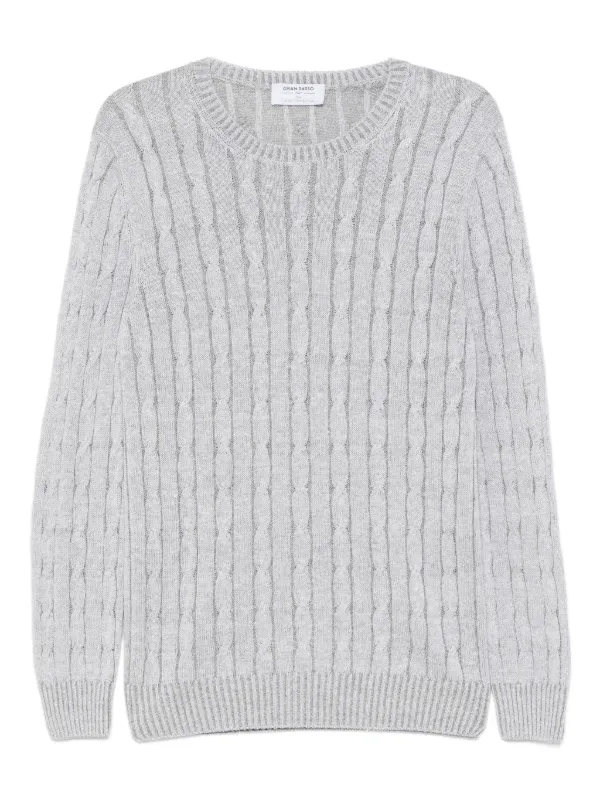 Gran Sasso ケーブルニット セーター | グレー | FARFETCH JP
