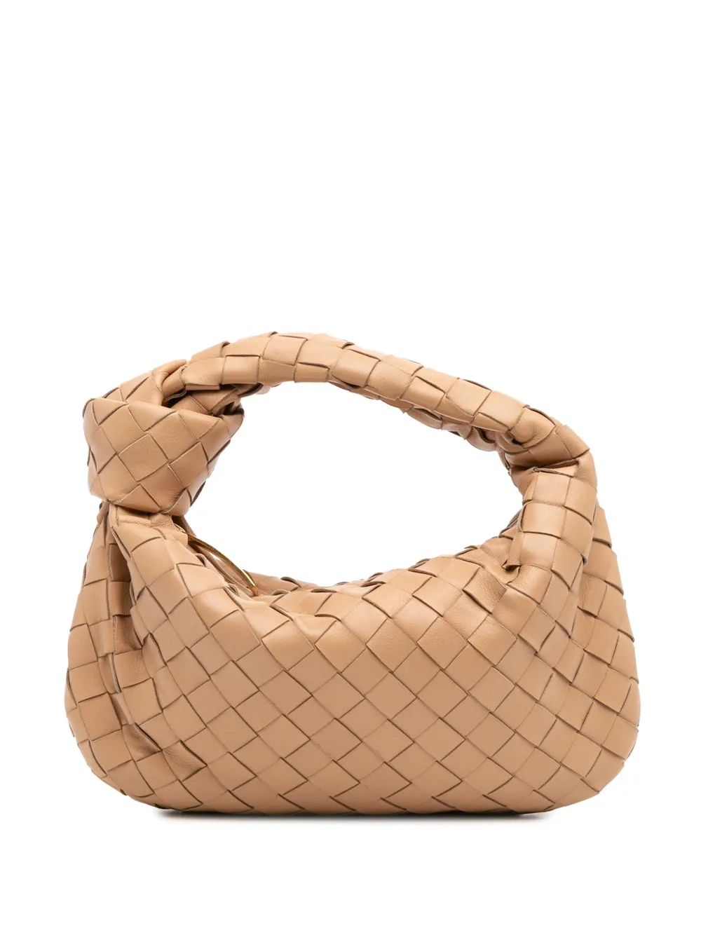 Bottega Veneta Pre-Owned شنطة هلالية 'جودي' صغيرة جلد لين بتصميم إنترشياتو 2012-2025 | بني | Image 1