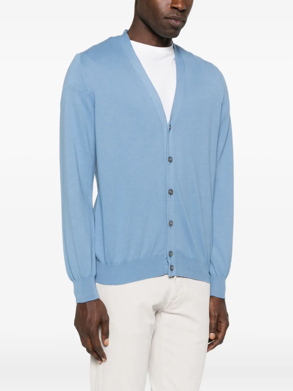 Gran Sasso V-neck Cardigan In Blue