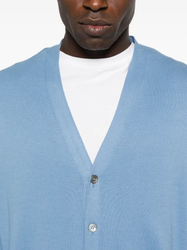 Gran Sasso Vネック カーディガン | ブルー | FARFETCH JP