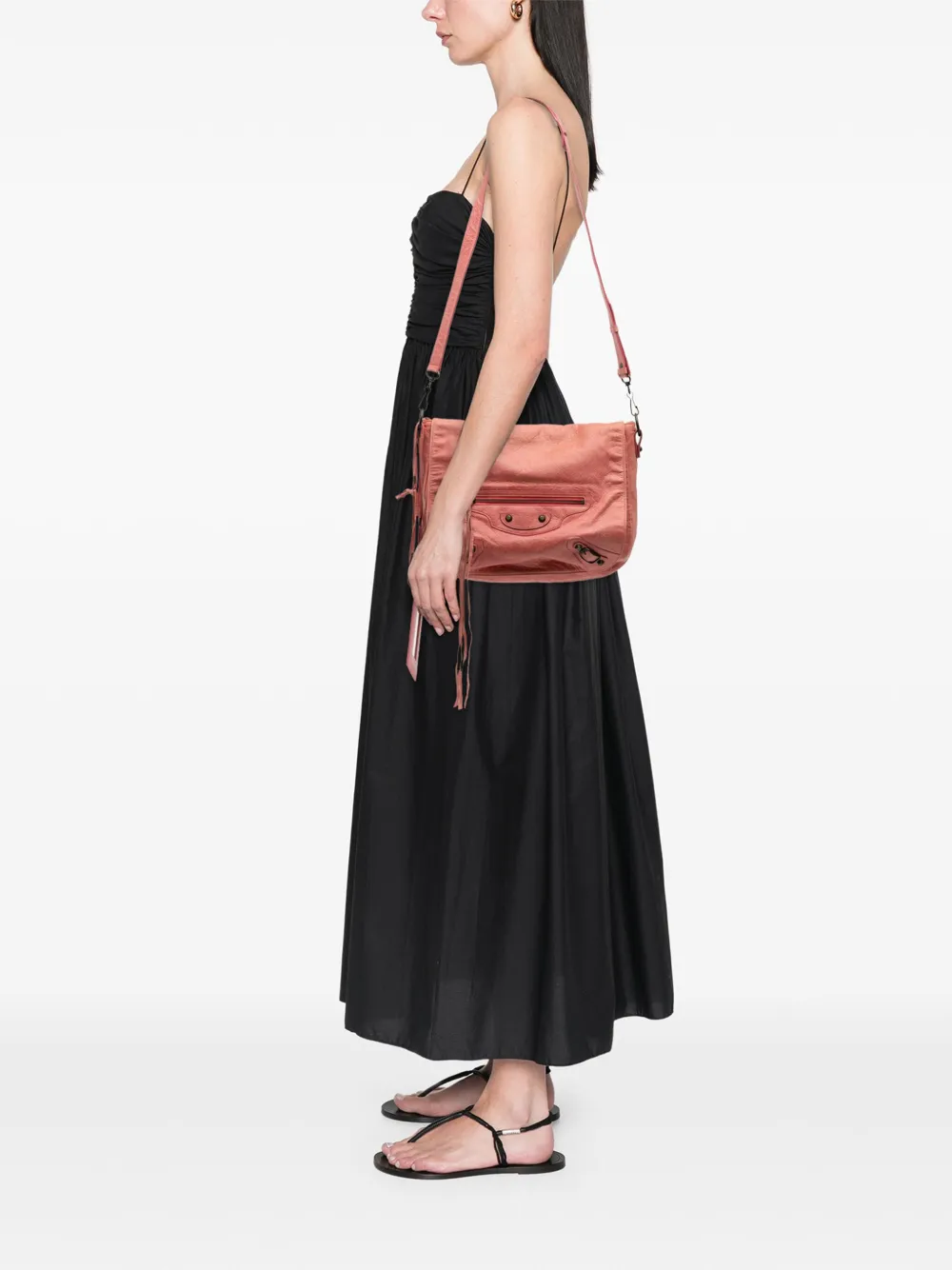 Balenciaga Pre-Owned 2012-2025 Lambskin Motocross Classic Folk Messenger Bag crossbody bag | Pre-Owned | Image 2