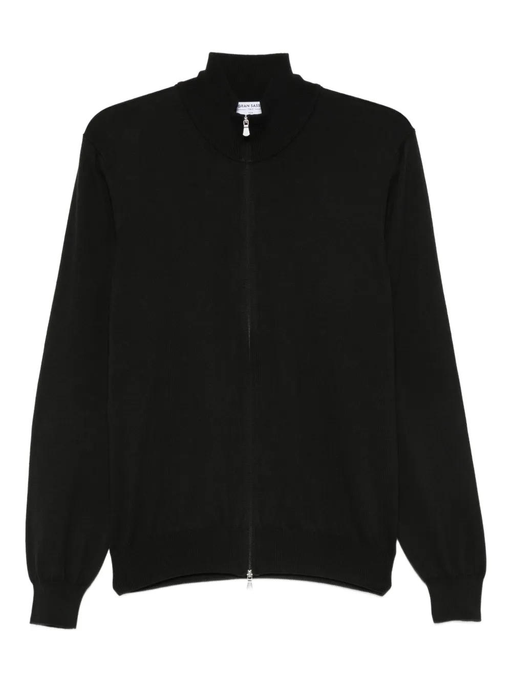 Gran Sasso zip-front high-neck cardigan | Black | Image 1