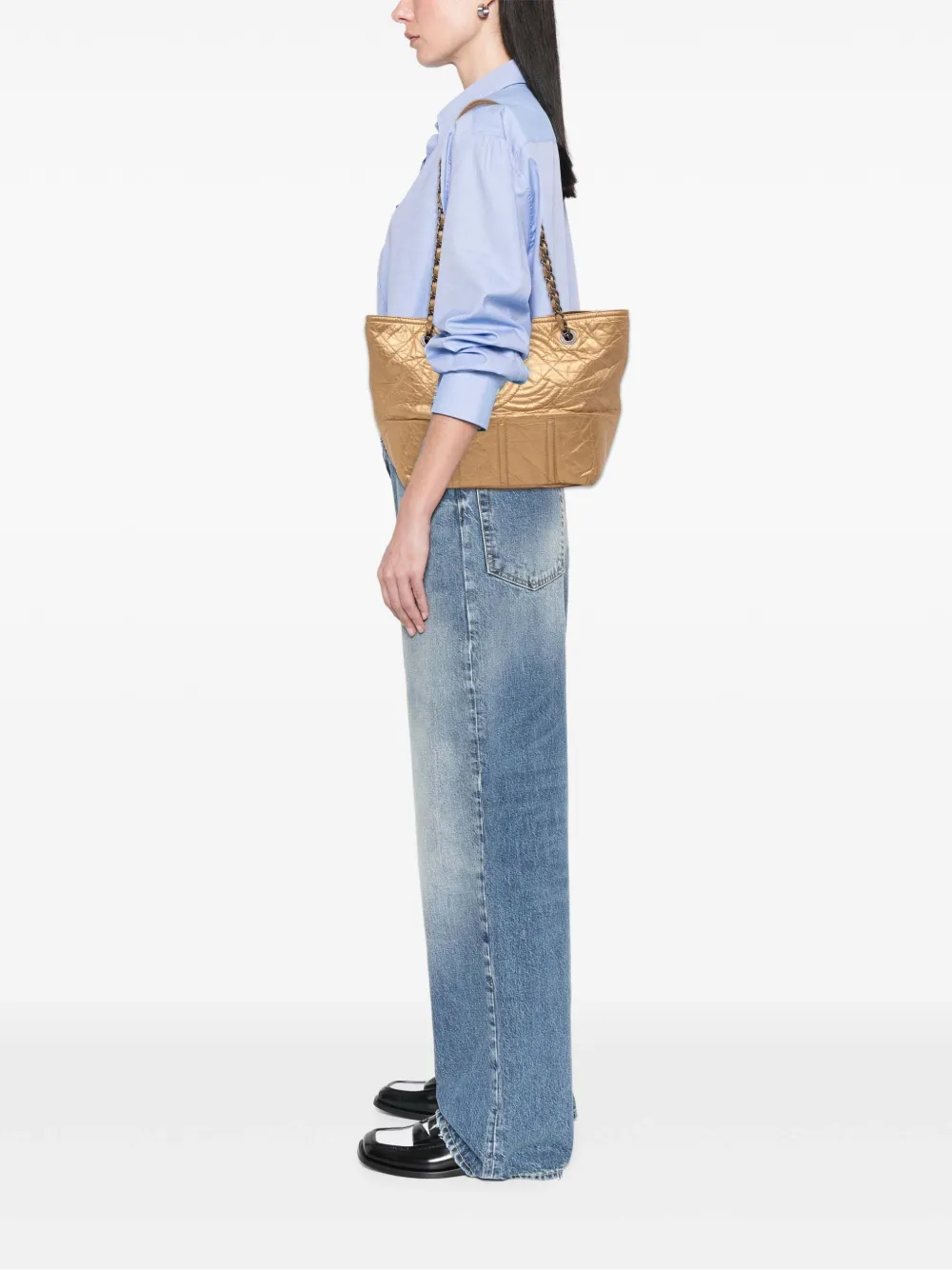 CHANEL Pre-Owned 2008-2009 Distressed Calfskin Shopping In Moscow tote bag | Pre-Owned | Image 2