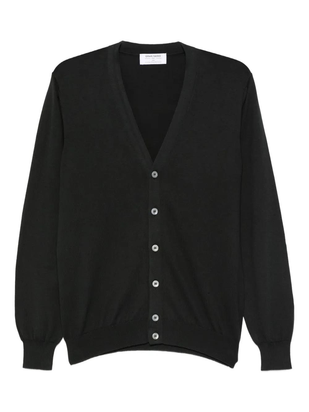Gran Sasso V-neck button cardigan | Black | Image 1