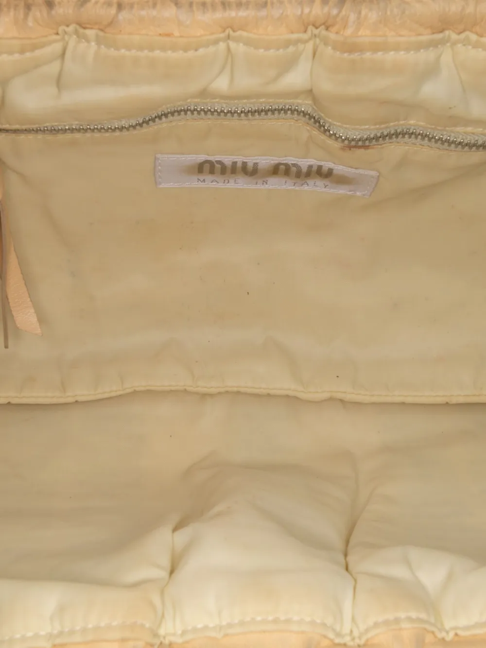 Pre-owned Miu Miu 2000-2025 Leather Kiss Lock Shoulder Bag In Brown