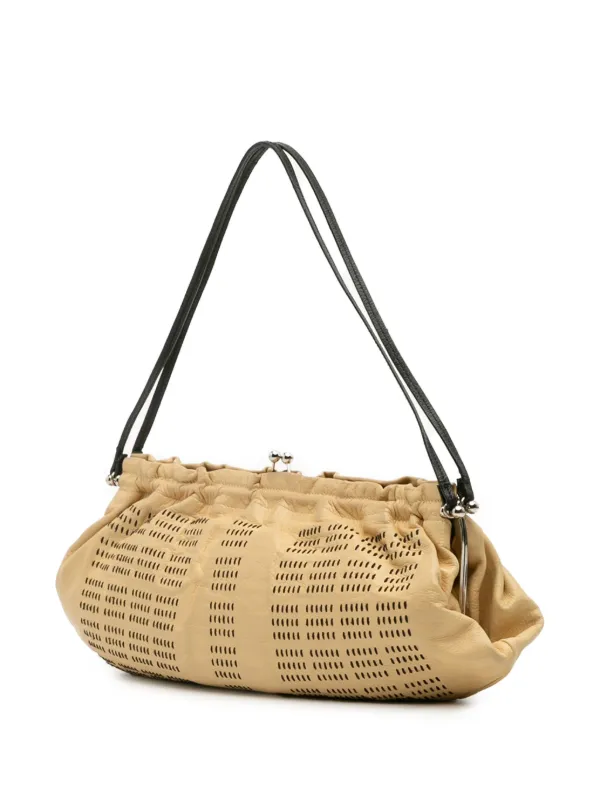 バッグ 2000s MIU MIU 2WAY SHOULDER BAG HAND BAG Miu Miu 00s Scale Leather Two-Way Crossbody Bag Measurements