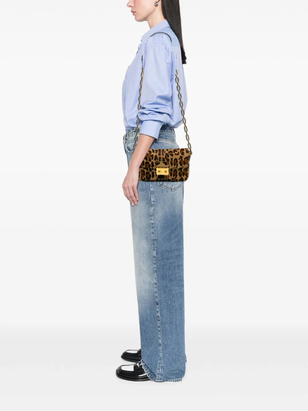 Miu Miu Pre-Owned 2010-2025 Leopard Print Calfskin Hair crossbody bag | Pre-Owned | Image 2