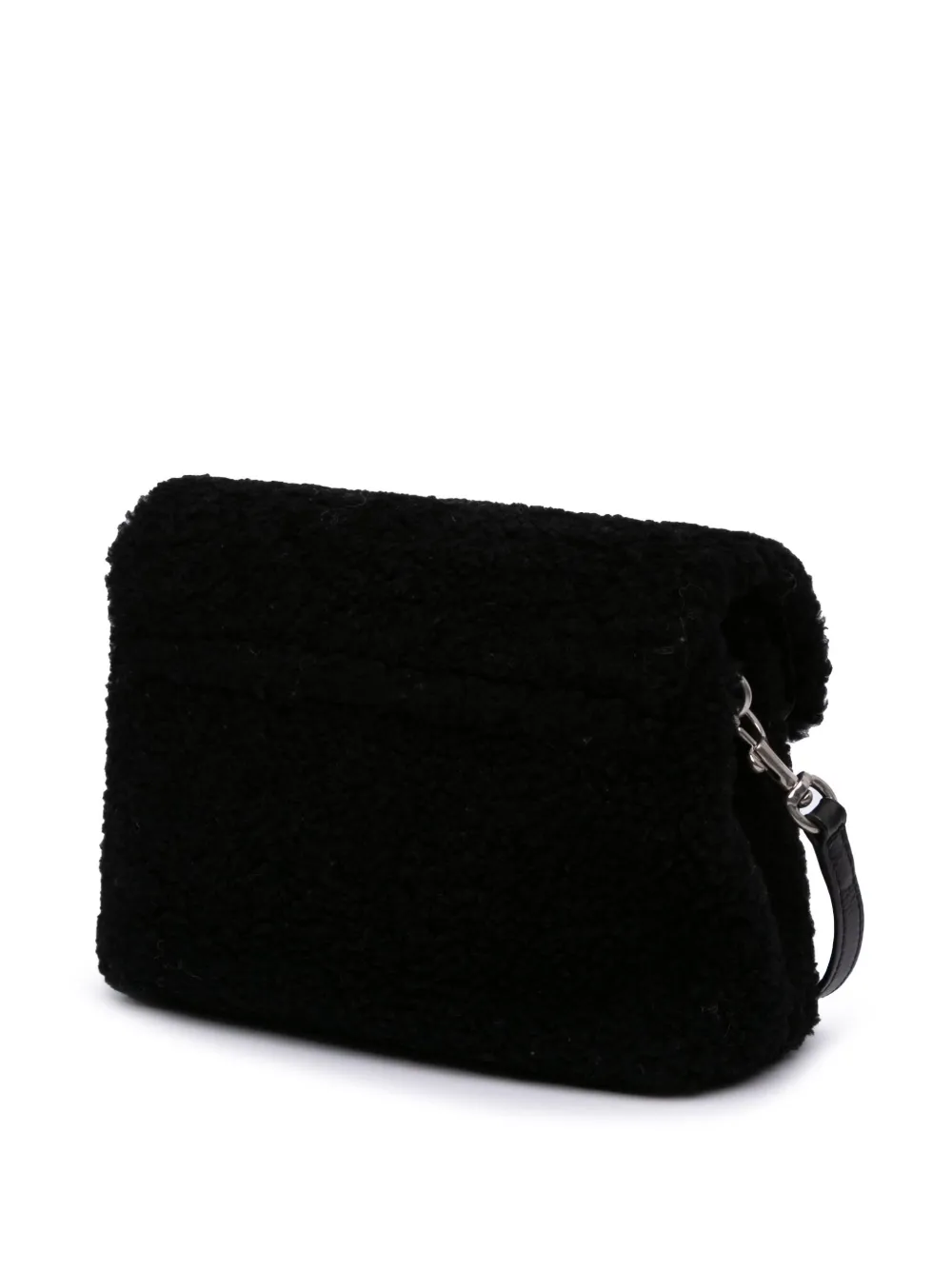 Pre-owned Saint Laurent 2018 Toy Shearling Loulou Crossbody Bag In Black