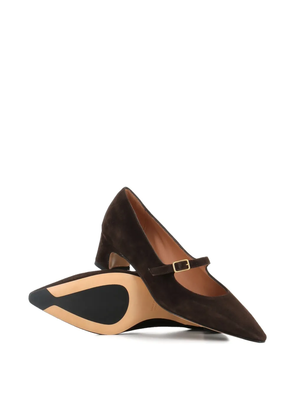 Tassinari Buckle-strap Pointed-toe Pumps In Brown