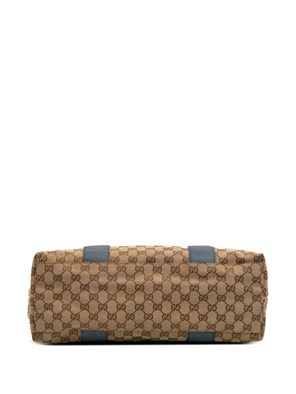 Pre-owned Gucci 2016-2025 Gg Canvas Bamboo Libeccio Tote Bag In Brown