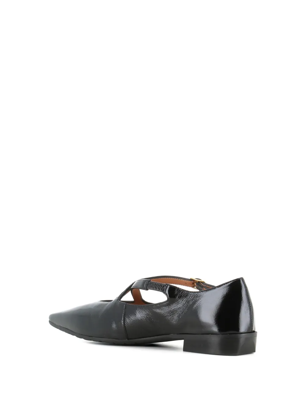 Tassinari Buckle-fastening Pointed-toe Flat Pumps In Black