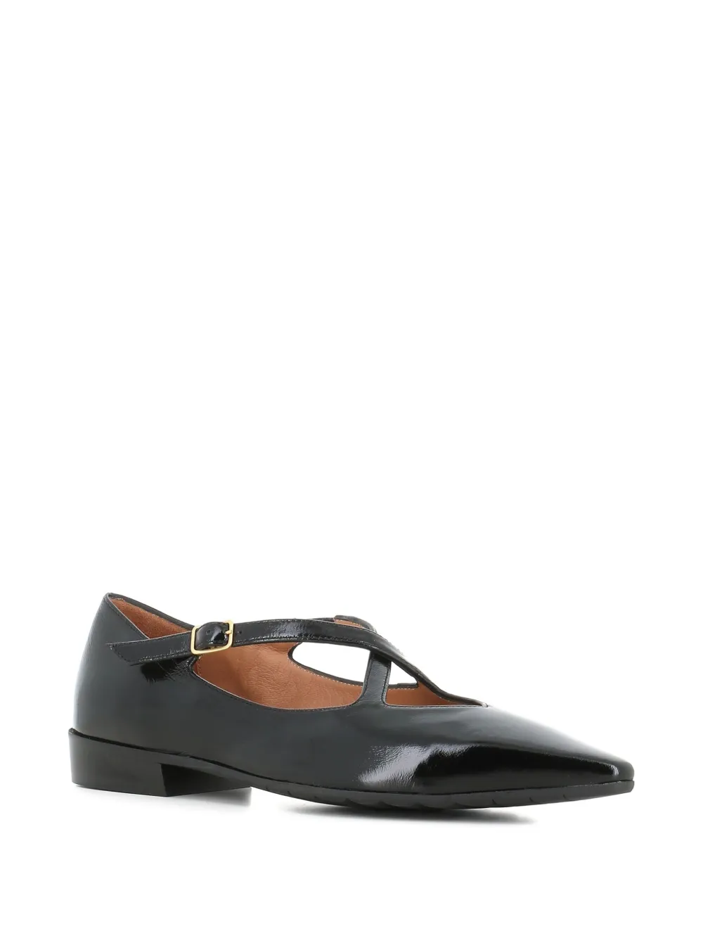 Tassinari Buckle-fastening Pointed-toe Flat Pumps In Black