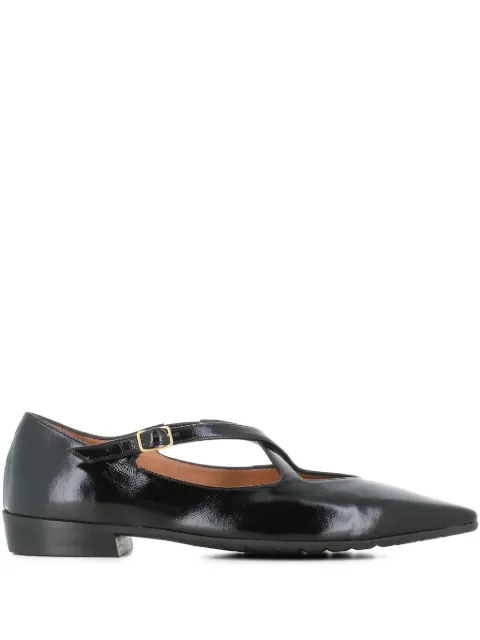 Tassinari buckle-fastening pointed-toe flat pumps