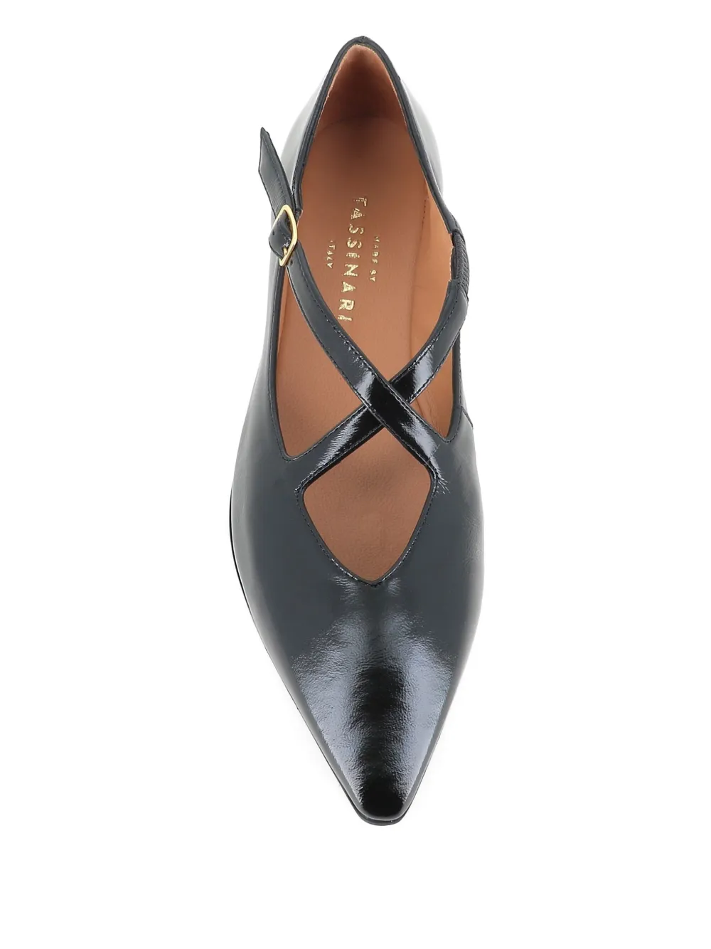 Tassinari Buckle-fastening Pointed-toe Flat Pumps In Black