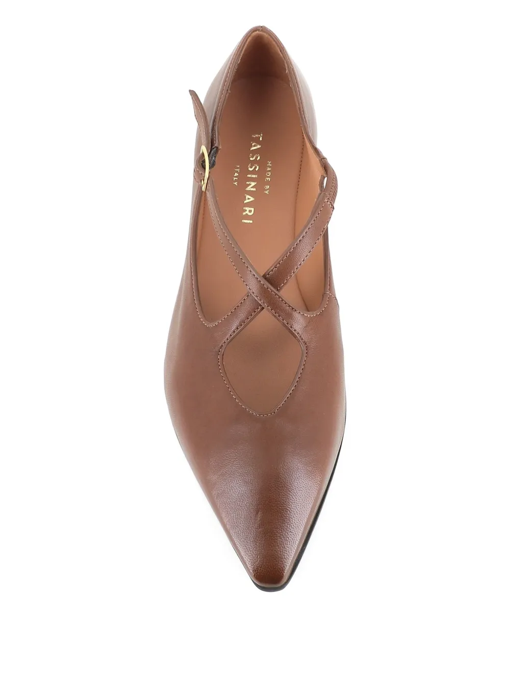 Tassinari Leather Buckle-strap Flat Pumps In Multi