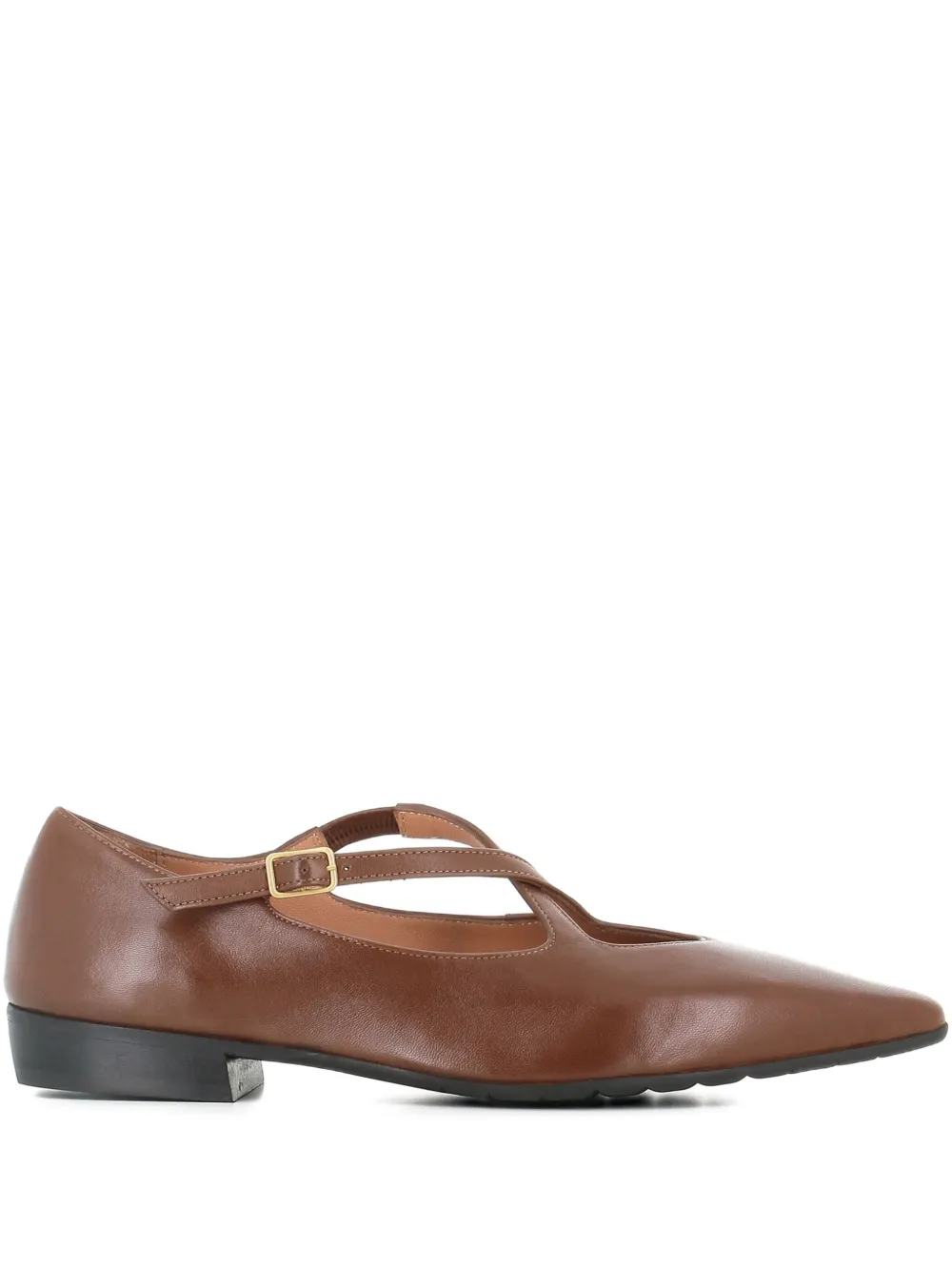 Tassinari Leather Buckle-strap Flat Pumps In Multi