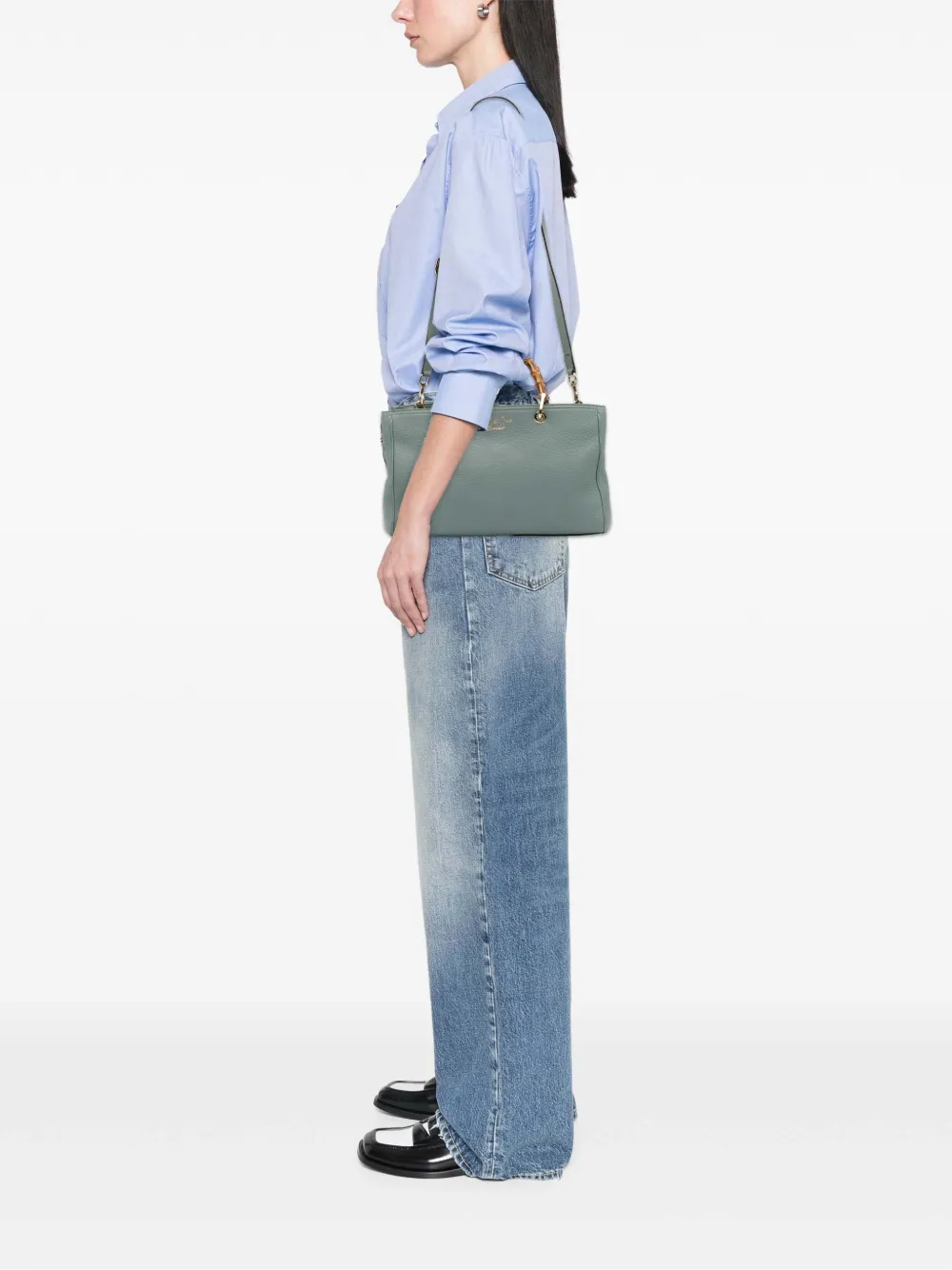 Gucci Pre-Owned 2016-2025 Medium Calfskin Bamboo Shopper satchel | Pre-Owned | Image 2