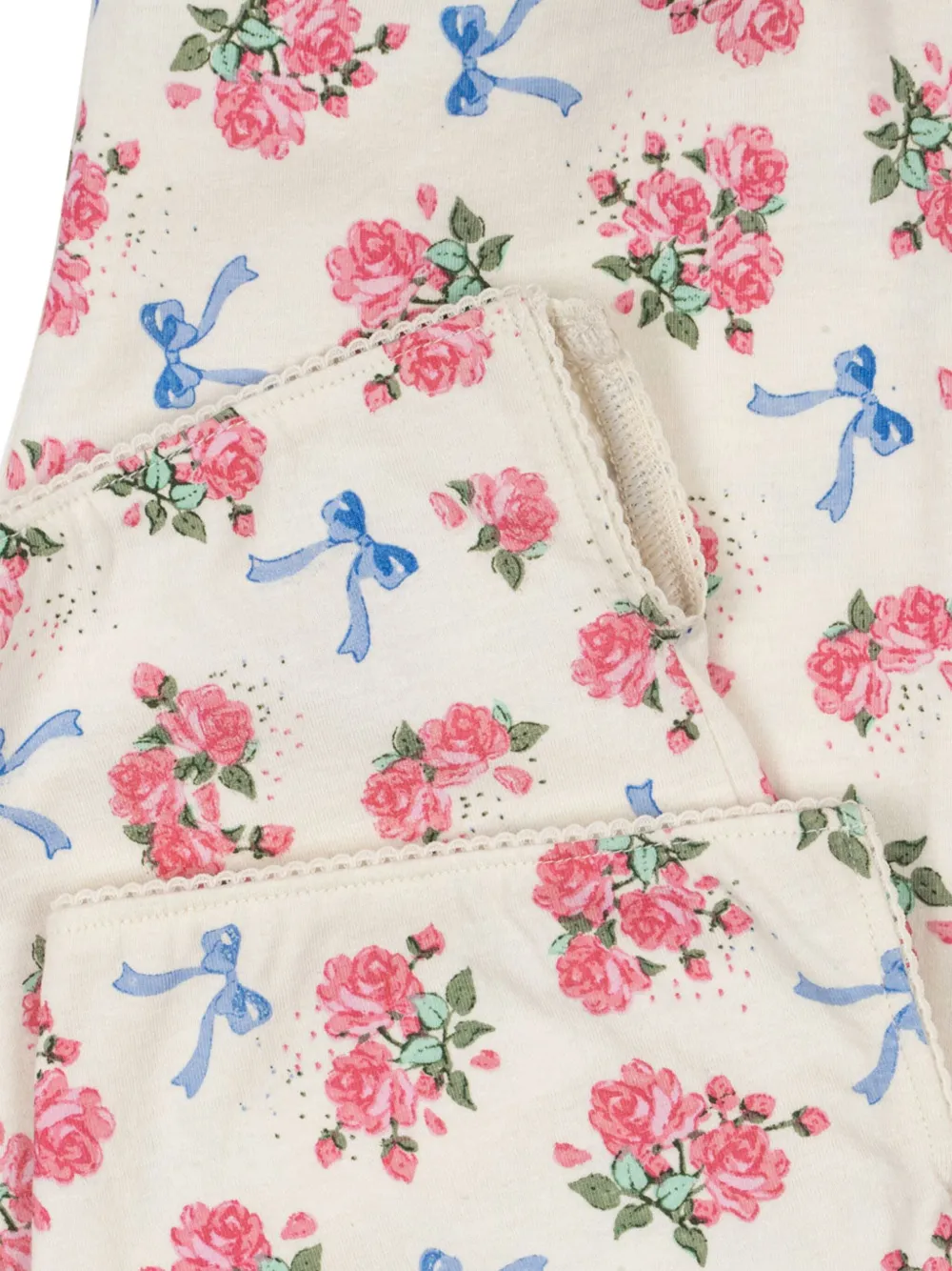 Konges Sløjd T-shirt en legging met bloemenprint Beige