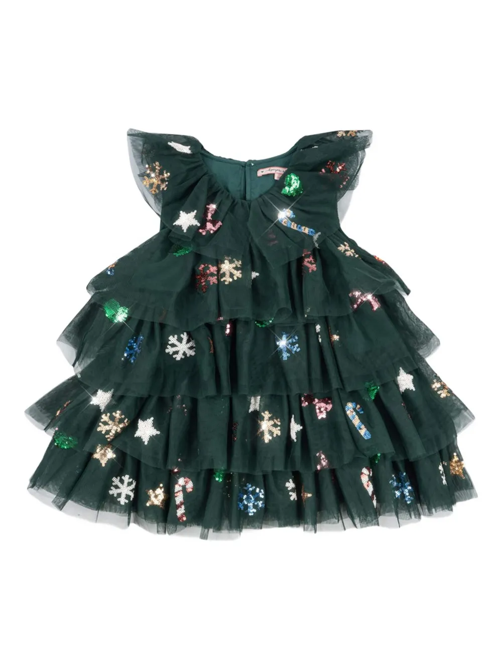 Konges Sløjd robe mi-longue brodée de sequins | vert | Image 1