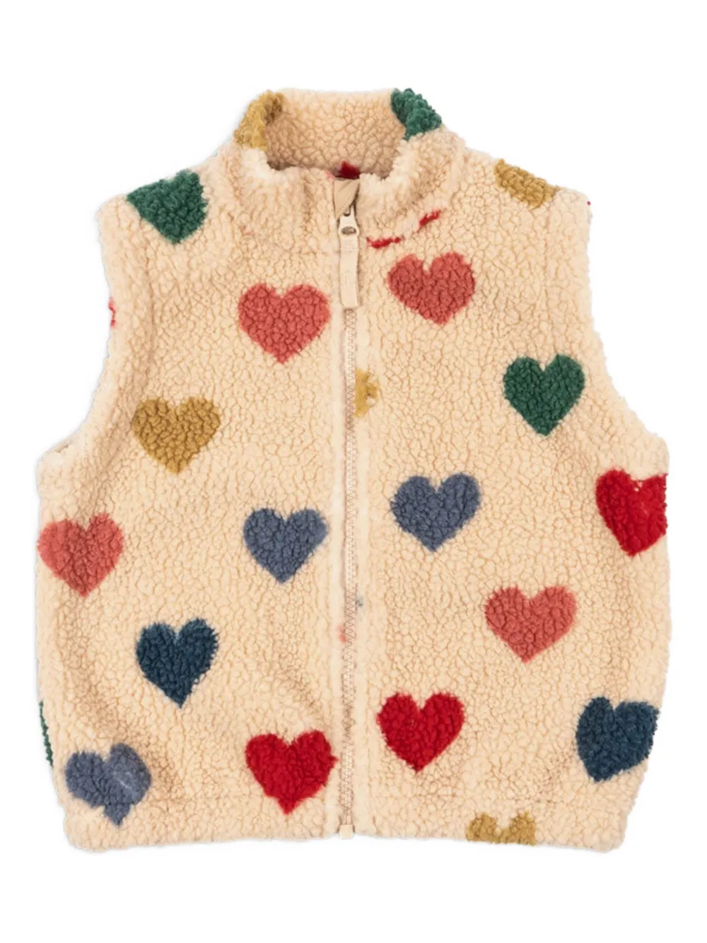 Konges Sløjd heart-print zip-up gilet | Neutrals | Image 1