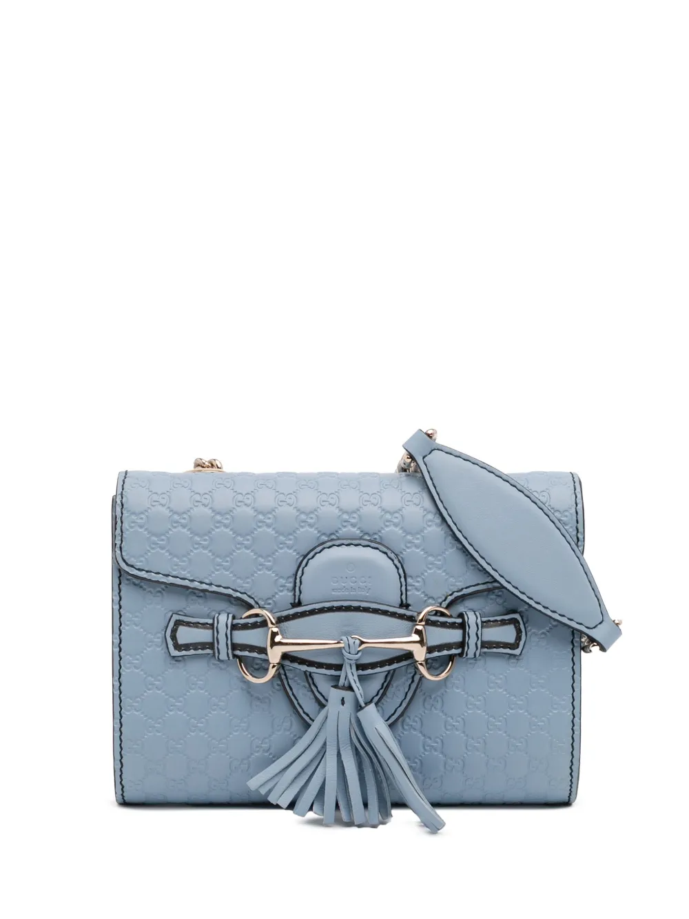 Gucci Pre-Owned 2016-2025 ミニ マイクログッチシマ エミリー ショルダーバッグ - ブルー Gucci Pre-Owned 2016-2025 ミニ マイクログッチシマ エミリー ショルダーバッグ - ブルー
