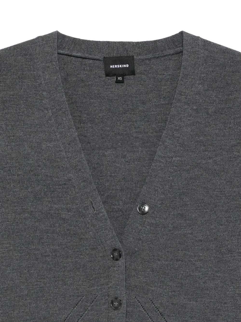 HERSKIND Body met V-hals Grijs