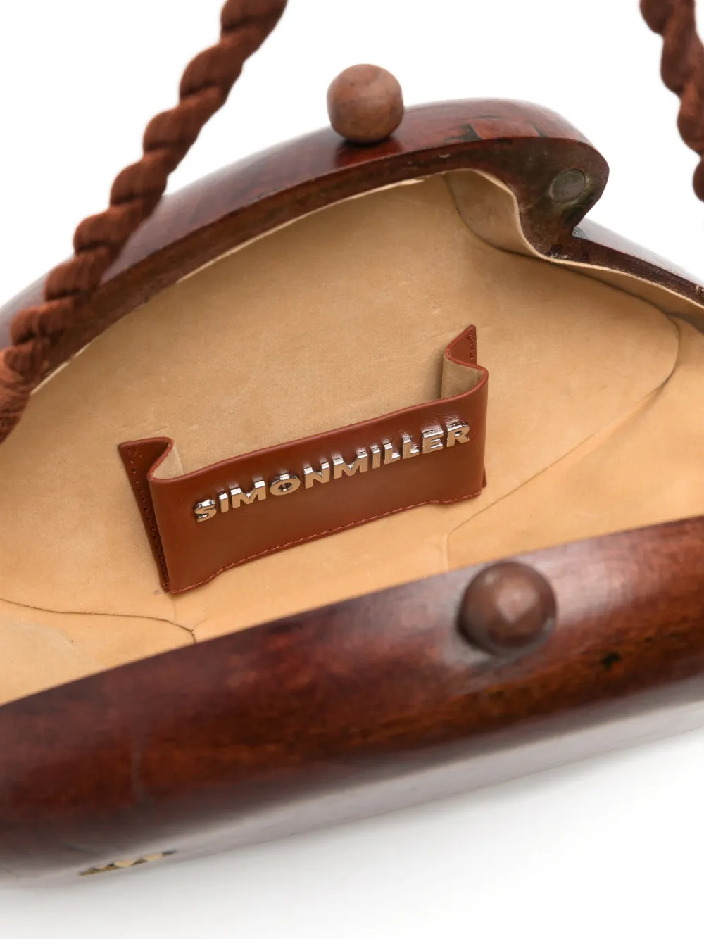 Simon Miller Clutch met vissenpatroon Bruin