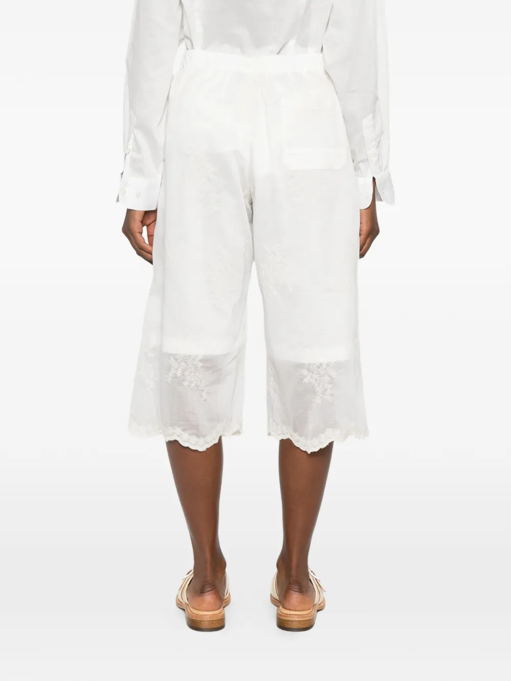 OUR LEGACY Frill bermuda shorts Beige