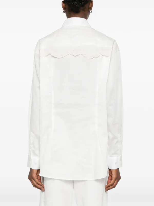 OUR LEGACY lace-trim Shirt | White | FARFETCH